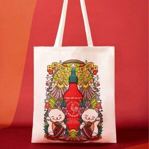 Siracha Waving Cats Reusable Shopping Tote